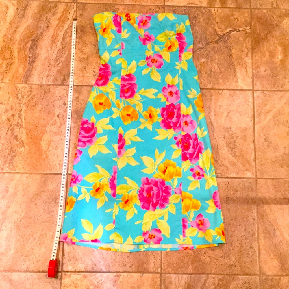 Tube colorful mini summer dress, size s